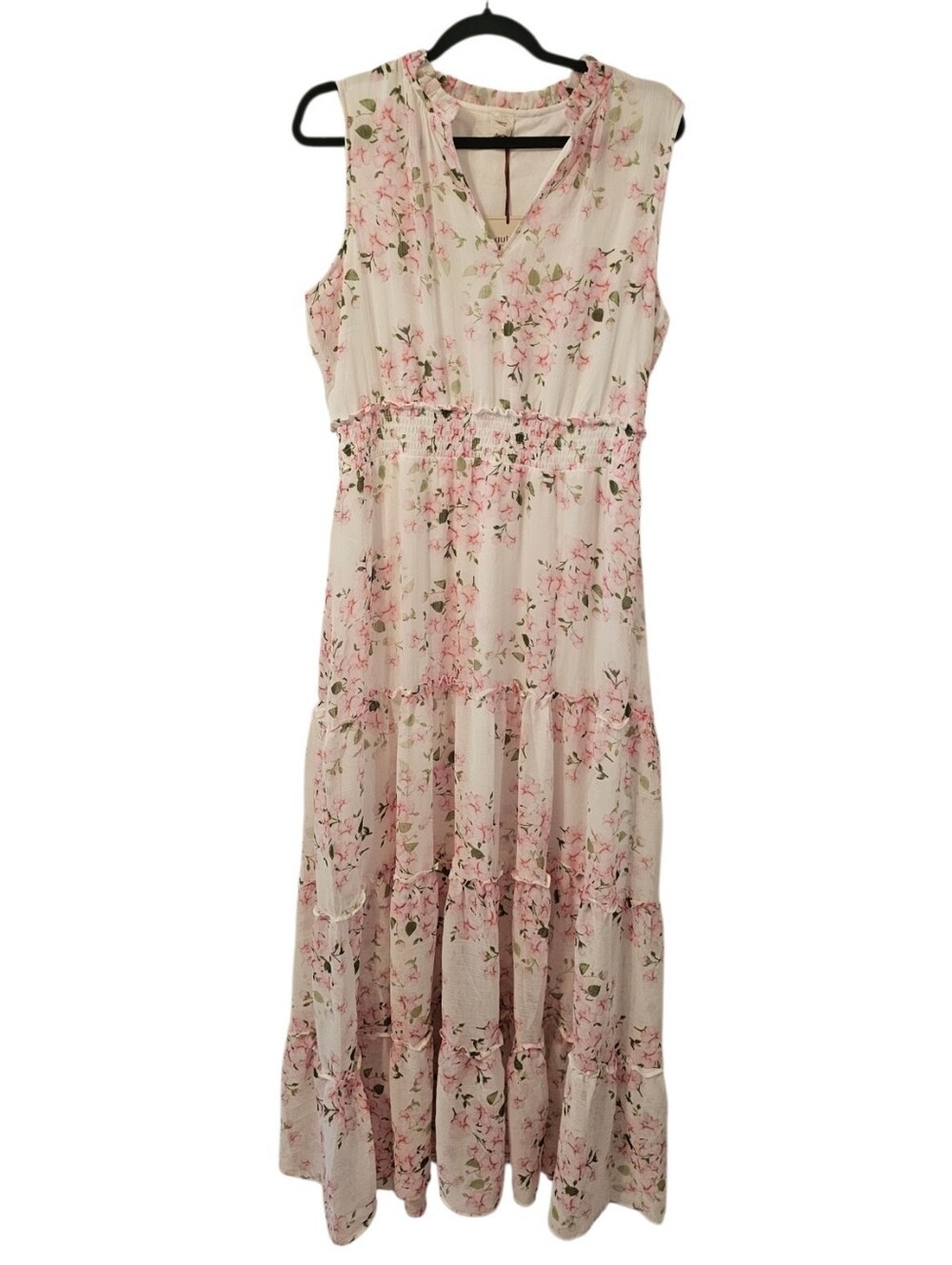 Multi-Coloured Autres Filles Women's Sleeveless Floral Tiered Maxi Dress
